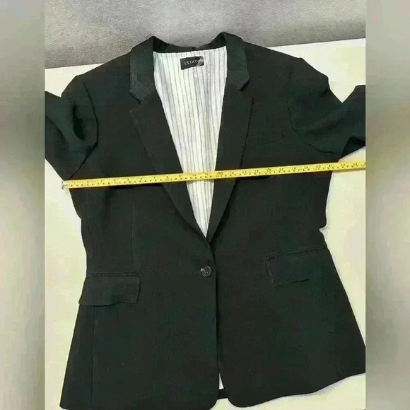 1.State Rich Black Blazer Striped Lining Size Tag Missing, Likely a Size 12 - Picture 7 of 9
